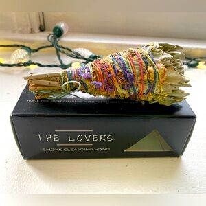 The Lovers Smoke Cleansing Wand - Large Sage Smudge Stick with Dried Flowers